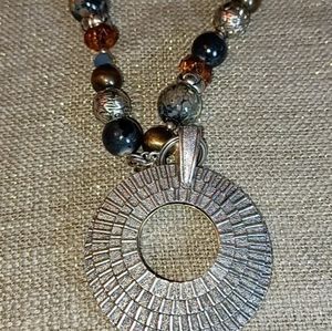 gemstone long necklace